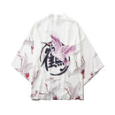 Bebovizi Japan Style Clothes Men Summer Streetwear Cat Print Kimono Cardigan Mandarin Robe Men Unisex Japanese Trend Kimonos