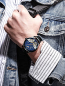 AILANG Genuine Brand Men's Double Tourbillon Luminous Direct-looking Mechanical Watch Automatic Watch Men's Watch   Hollow Movem