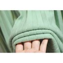 TIGENA Korean School Knit Midi Skirt Women Fashion 2021 Autumn Winter Casual Knee Length High Waist Pleated Skirt Female Green