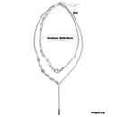 European and American retro portrait of exaggerated thick chain necklace double personality chain hip-hop neck chain short colla