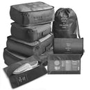 8Pcs/set Travel Clothes Classification Storage Bag For Packing Cube Shoe Underwear Toiletries Organizer Pouch Travel Accessories
