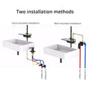 Waterfall Sink Faucet Shelf Basin Water Mixer Tap Quality Black Wall Mounted Brass Elegant Life Decoration Bathroom Hotel