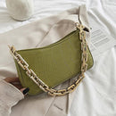 2022 Fashion Chain Shoulder Bag Luxury Handbags And Purses Designer Armpit Bags For Women Solid Stone Pattern Lady Hand Bag