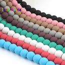 4/6/8mm Natural Matte Multicolor Hematite Stone Rubber Loose Round Beads for Accessories Jewellery Making Diy Bracelet 15"