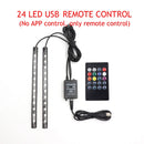LED Car Foot Light Ambient Lamp USB APP Remote Music Control Multiple Modes Automotive Interior Decorative Lights
