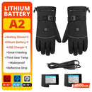 HEROBIKER 摩托车手套 防水加热 Guantes Moto 触屏电池供电摩托车赛车骑行手套 冬季##