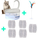 Pet Water Fountain Automatic Power-off When Lack of Water Bird Water Dispenser Dog Automatic Drinking Fountain 2L With LED Light