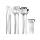 Tableware Gold Stainless Steel Cutlery Set 18/10 Travel Cutlery Silverware Dinner Knife Fork Spoon Flatware Set Dishwasher Safe