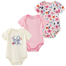 3 PCS/LOT Newborn Baby Clothing 2021 New Fashion Baby Boys Girls Clothes 100% Cotton Baby Bodysuit Short Sleeve Infant Jumpsuit