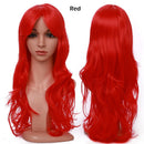S-noilite Synthetic 28colors 22inch Loose Wave Wigs Halloween Cosplay Wig Blue Red Pink Grey Purple Hair Wig Cosplay for party