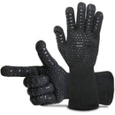 2pcs Fireproof Gloves Barbeque Kevlar 500 Degree BBQ Flame Retardant Fireproof Oven Gloves for Heat Insulation Microwave Oven