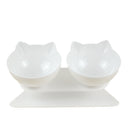 Non-Slip Cat Bowl Transparent Durable Pet Double Bowls With Raised Stand For Cats Dog Food Feeder Drink Water Bowl Pets Supplies