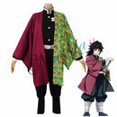 动漫服装 鬼灭之刃cosplay 灶门炭治郎cosplay服装 鬼灭之刃男士和服万圣节服装