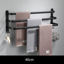 Tuqiu Towel Hanger Wall Mounted 30-50 CM Towel Rack Bathroom Towel Bars Aluminum Black Towel Bar Rail White Towel Holder