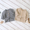 2022 Autumn Winter Kids Boys Girls Sweaters Baby Girl Solid Cotton Sweater Jacket Boys Children Knitted Kids Sweaters Girls