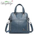 LANYIBAIGE New Women Backpack Multifunction Bags Designer High Quality Leather Women Crossbody Bag  School Bags Travel Backpacks