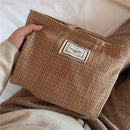 New Leopard Print Cosmetic Bag Korean Women Plaid Cosmetic Pouch Large Capacity Female Travel Make Up Storage Bag Beauty Cases
