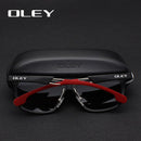 OLEY 铝镁男士太阳镜偏光镀膜反光太阳镜 oculos 男士眼镜配件 Y7144