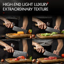 HEZHEN Kitchen Knife Set 1-7PC Damascus Steel knives Chef Knife Kitchen Accessories Professional Chef knives Cooking Tools