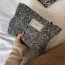 New Leopard Print Cosmetic Bag Korean Women Plaid Cosmetic Pouch Large Capacity Female Travel Make Up Storage Bag Beauty Cases