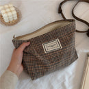 New Leopard Print Cosmetic Bag Korean Women Plaid Cosmetic Pouch Large Capacity Female Travel Make Up Storage Bag Beauty Cases
