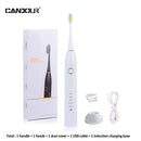 CANDOUR CD-5168 声波电动牙刷 可充电牙刷 IPX8 级防水 15 种模式 USB 充电器 替换刷头套装