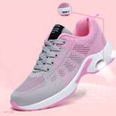 Casual Women Sneakers Air Cushion Platform Flat Shoes Femme Tennis Trainers Breathable Fly Wire Hit Color Comfort Zapatos Mujer