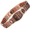OKtrendy Copper Magnets Bracelets &amp; Bangles Men Bracelet Metal Healing Magnetic Cross Jesus Christ Wristband Jewellery Wholesale
