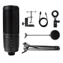  Professional PC Microphone with Noise Cancelling Mute Button USB Desktop Studio Condenser Mic for PS4 Gaming Recording YouTube