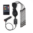 Niscarda LED Car Foot Light Ambient Lamp With Remote Control Multiple Modes Automotive Interior Decorative Lights