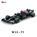 Bburago 1:43 2021 F1 梅赛德斯-AMG W12 44号 汉密尔顿 77号 博塔斯 F1模拟合金超级玩具车模型