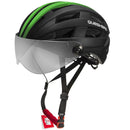 QUESHARK Men Women Ultralight Cycling Helmet MTB Road Bike Bicycle Motorcycle Riding Removable Transparent Lens Safely Cap QE116