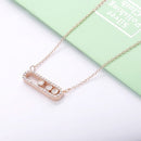 SHADOWHUNTERS Authentic 925 Sterling Silver Move CZ Stone Pendant Long Chain Choker Necklaces For Women Luxury Jewelry Making