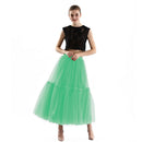 Maxi Long Tulle Skirts for Women Black Gothic Pleated Skirt Casual Party Fairycore Summer Winter Jupe Longue 2022 Falda Mujer