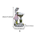 Resin Angel Figure Sculpture Flower Fairy Solar Decor Wreath Girl Statue Outdoor Villa Courtyard Gardening Landscape Ornaments