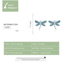 bamoer 925 Sterling Silver Dragonfly Earrings for Women Hypoallergenic Silver Jewelry for Kid Hypoallergenic earring BSE455