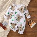 Infant Newborn Baby Romper Baby Girls Boys Long Sleeve Star Cartoon Giraffe Animal Print Rompers Jumpsuit Outfits For babies
