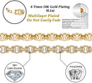 TOPGRILLZ New 13mm Byzantine Bracelet High Quality Iced Out Micro Pave Cubic Zirconia Hip Hop Personalised Jewelry For Gift