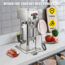 VEVOR 10L 12L 15L 20L 25L 30L Electric Sausage Stuffer Filler Vertical Stainless Steel Production Machine for Hot Dog Bratwurst