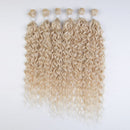 Magic Synthetic  6PCS 24 26 28inches Kinky Curly Hair Bundles Ombre Blonde Color Fake Hair Extensions Curly Hair Accessories