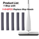 Eyliden Mop180 Degree Self-Wringing Mop Squeeze Mop with PVA Sponge Mop Heads Floor Washing Mop for Household Cleaning Tools