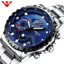 NIBOSI Men Watch Big Dial Sports Watches Mens Fashion Army Watch Men Military Clock Quartz Wristwatch Relogio Masculino