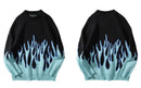 GONTHWID Hip Hop Sweaters Fire Flame Knitted Sweater Jumpers Streetwear Harajuku 2022 Mens Fashion Casual Pullover Tops Coats