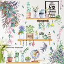 24 styles Plants Series Wall Stickers for Living room Bedroom Green Leaves Removable Wall Decals Vinyl DIY Eco-friendly Murals