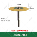 AZDENT Dental (HP) 26mm Rubber Diamond Polish Wheels for Zirconia Porcelain PFM Emaxs Dental Lab Polisher Wheel Disc