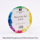 Watercolor Paper Postcard, 25% Cotton 140 lb (300 GSM)  Round Watercolor Pad Travel Art Journal