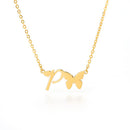 Butterfly Initial Necklace For Women Stainless Steel Gold Chain A-Z Letter Necklace Pendant Bijoux Femme 2020 Boho Jewelry Gift