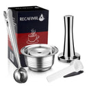 ICafilas意式浓缩咖啡胶囊 Nespresso Vertuoline & Vertuo不锈钢（G2）可再填充胶囊可重复使用过滤器