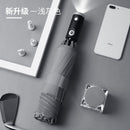 LED Automatic Umbrella With Reflective Stripe Reverse Led Light Umbrella Non-automatic Folding Inverted Russian Warehouse