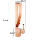 Basin Faucets Rose Gold Brass Faucet Square Bathroom Sink Faucet Single Handle Deck Mounted Toilet Hot And Cold Mixer Water Tap
